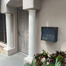 RetroBox Locking Small Package Wall Mounted Mailbox in Textured Matt Black