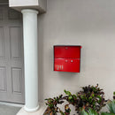 RetroBox Locking Small Package Wall Mounted Mailbox in Textured Matt Black
