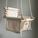 Indoor Cotton High Back Baby & Toddler Swing-Vanilla