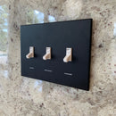 CleanPlate Classic Wall Plate in Jet Black for Toggle Switches