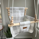 *Limited Time Bundle* Indoor High Back Baby & Toddler Swing-French Gray Buffalo Check