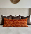 Oversized Burnt Orange Pumpkin Lumbar Pillow Cover 14x36”