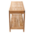 Bali Natural Teak Shower and Bath Spa Bench with Shelf - 35"