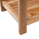 Bali Natural Teak Shower and Bath Spa Bench with Shelf - 35"