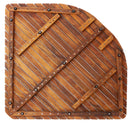 Airstream Oiled Teak Shower and Bath Mat with Rounded Edge 30″ x 30″