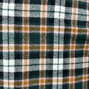 Dark Forest Green, Black, White, Caramel and Pale Pink Plaid Flannel Infinity or Blanket Scarf