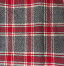 Heather Grey, Red and Cream Luxe Collection Plaid Infinity and Blanket Scarves