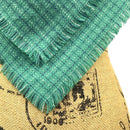 Seafoam Green Small Check with Dusty Blue and White Plaid Flannel Infinity or Blanket Scarf