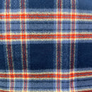 Navy, Dusty Blue, Persimmon and Cream Luxe Collection Plaid Infinity and Blanket Scarves