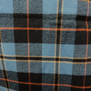 Smoky Blue and Black Plaid with Persimmon and Pale Yellow Accent Luxe Collection Infinity and Blanket Scarves