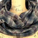 Black, Brown, Creamy Tan and Rust Red Luxe Collection Plaid Infinity and Blanket Scarves