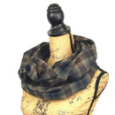 Black, Brown, Creamy Tan and Rust Red Luxe Collection Plaid Infinity and Blanket Scarves