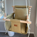 Indoor High Back Baby Swing-Khaki