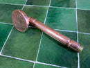Copper Hand Shower, Unlacquered Handheld outdoor copper shower head with Hose and Holder.
