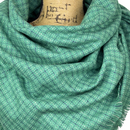 Seafoam Green Small Check with Dusty Blue and White Plaid Flannel Infinity or Blanket Scarf