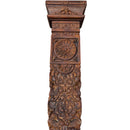 1900s Teak Wood Carved Antique 94 in. Tall Half Columns - Set of 2