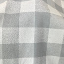 100% Organic Cotton Buffalo Plaid in Dove Grey and Soft Blue Grey Infinity and Blanket Scarves