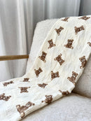 Teddy Bear Swaddle Blanket