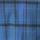 100% Organic Cotton Shades of Deep Navy Blue and Black Plaid Infinity and Blanket Scarves