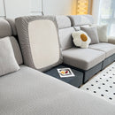 Vedic Chant Jacquard Fleece Fabric Stretch Cushion Cover, Non-Slip Furniture Protector for Kids, Chaise Lounge Cushion Covers