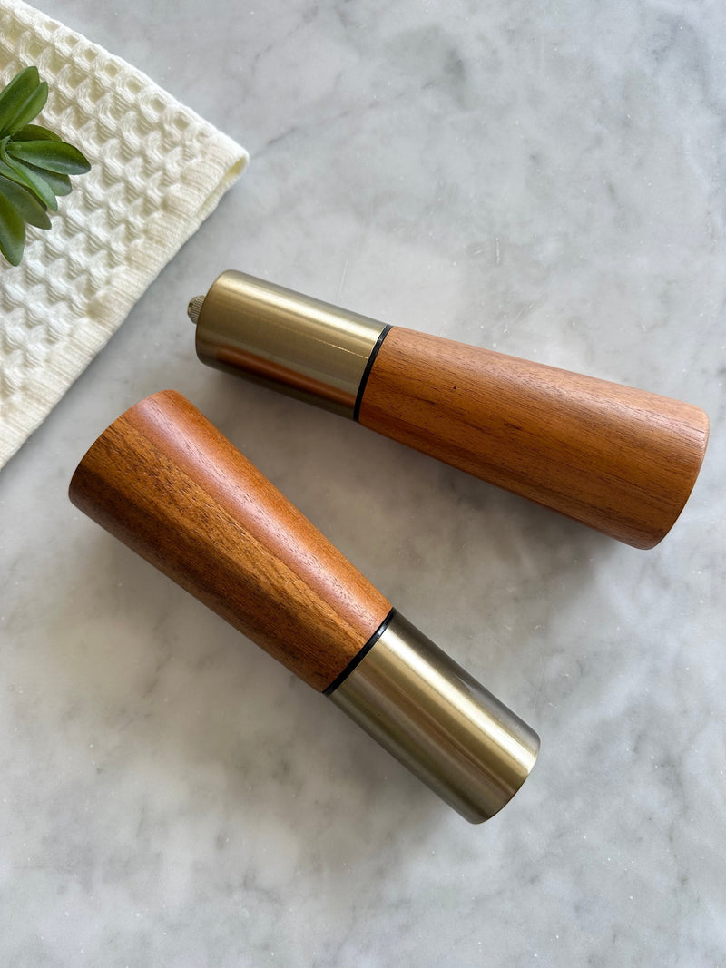 Acacia Wood Salt & Pepper Grinders