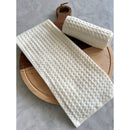 Verona Waffle Kitchen Towels – Soft Neutral Absorbent Dish Towels