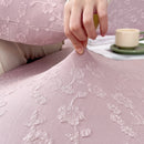 Frost Flower Cooling Silk Fabric Stretch Cushion Cover, Non-Slip Furniture Protector for Kids, Chaise Lounge Cushion Covers