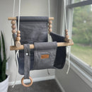 Indoor High Back Baby & Toddler Swing-Gray