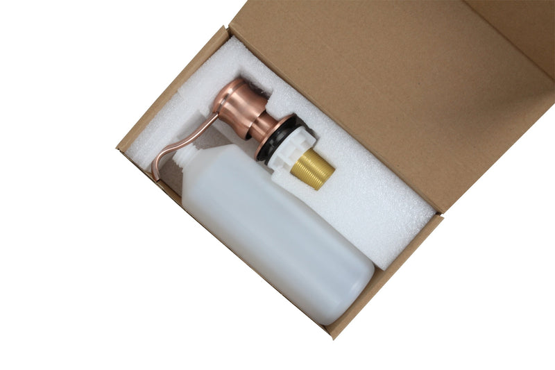 Built in Copper Soap Dispenser Refill from Top with 17 OZ Bottle - AK81006C