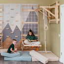 Wood and Hearts 3-in-1 Swedish Ladder Wall Gym for Kids 3+