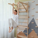 Wood and Hearts 3-in-1 Swedish Ladder Wall Gym for Kids 3+