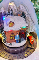 Christmas Tree with Winter Cottage and Train. Christmas Village Wizardi F07-N1-14-2309