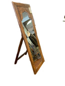 Antique Carved Arch Free-Standing Mirror