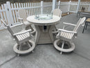 Round Fire Table Set With 4 Chairs - Ready to Ship