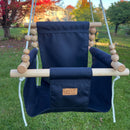 Premium Outdoor High Back Baby & Toddler Swing-Navy