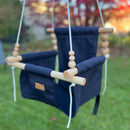Premium Outdoor High Back Baby & Toddler Swing-Navy