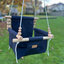 Premium Outdoor High Back Baby & Toddler Swing-Navy