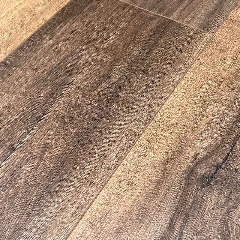 Mansion Blackstone Oak EIR 12 mm 9.3"x72" Uniclic HDF AC5 Waterproof Laminate Wood Flooring - Dekorman Collection angle view