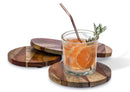 Mascot Hardware Knuckled 4 pieces Wood Coaster set