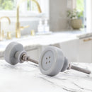 Mascot Hardware Buttoned 1-11/50 in. (31mm) Grey Drawer Cabinet Knob