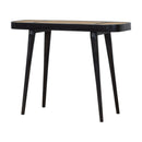 Coolidge Black Rattan Console Table
