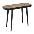 Coolidge Black Rattan Console Table