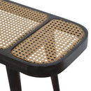 Coolidge Black Rattan Console Table
