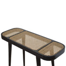 Coolidge Black Rattan Console Table
