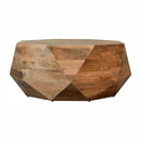 Geometric Solid Wood Coffee Table
