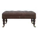 Buffalo Leather Ottoman