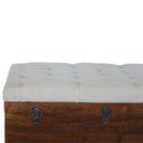 Solid Wood D-Button Lid Up Storage Box
