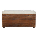 Solid Wood D-Button Lid Up Storage Box