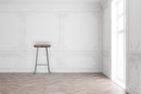 Industrial Bar Stool with Chunky Wood Seat