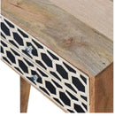 Bone Inlay Scandinavian Style Bedside Table